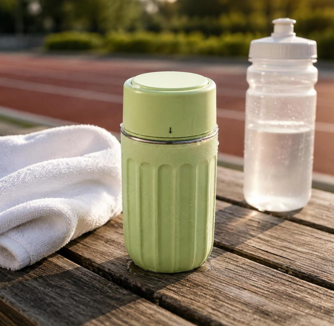 FrostDrop™ 🧊| El vaso portátil que libera hielo con un solo toque